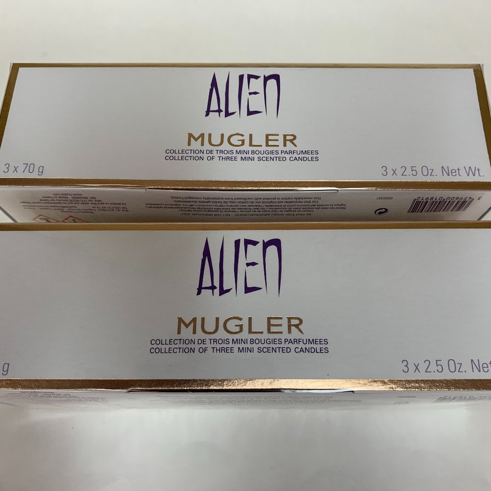 TWO boxes MUGLER 3-Pc. ALIEN Candle Gift Set